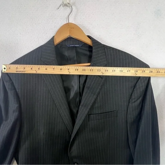 Ralph Lauren Mens Suit Jacket Sport Blazer Black Wool 44 L Golf